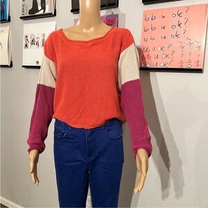 Color Block Knit Sweater by Mine